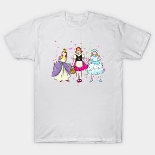 Cartoon littles girls in carnival costumes T-Shirt